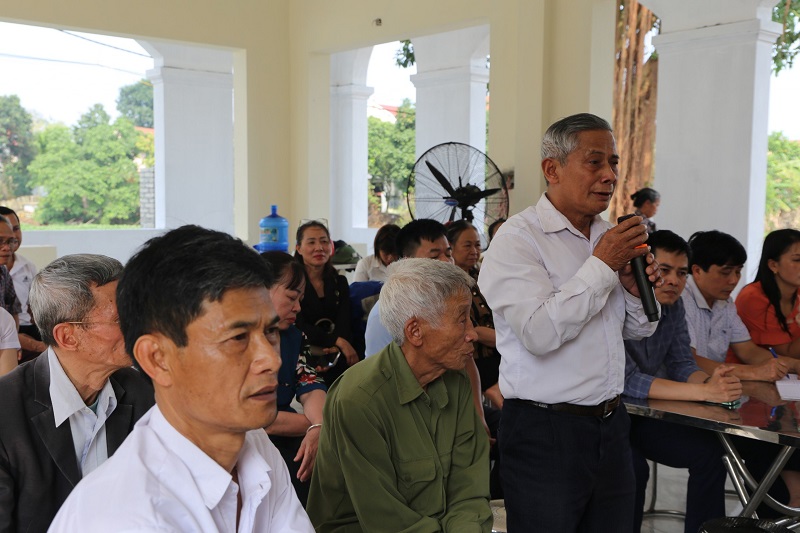 Xã Vân Du huyện Ân Thi triển khai công tác GPMB Dự án đầu tư xây dựng Khu lưu niệm Anh hùng liệt sĩ Công an nhân dân Bùi Thị Cúc