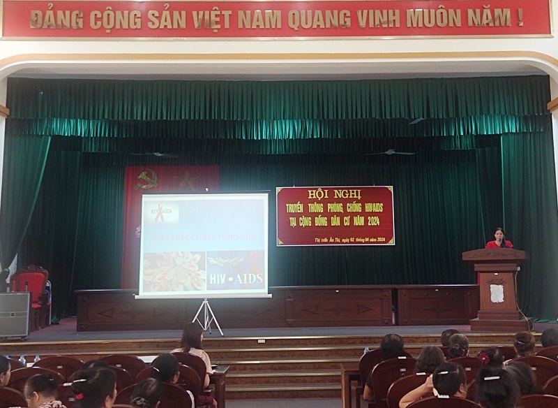 Thị trấn Ân thi huyện Ân Thi tổ chức truyền thông phòng, chống HIV/AIDS tại cộng đồng dân cư năm 2024
